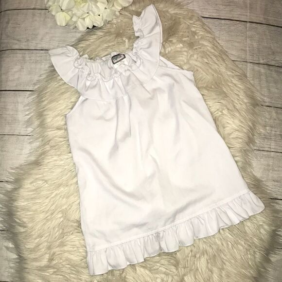 Shrimp and Grits Kids Girl Ruffle Tunic Top - Picture 1 of 6